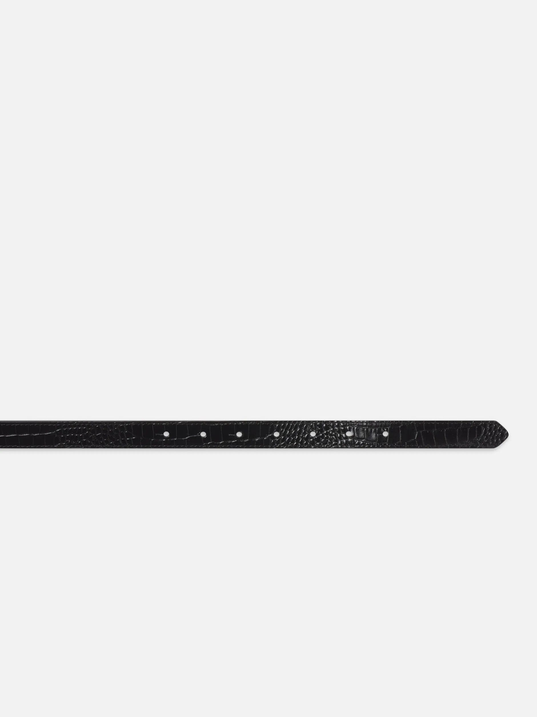 FRAME Angular Buckle Belt in Black Croc<Women Belts|All Accessories & Shoes