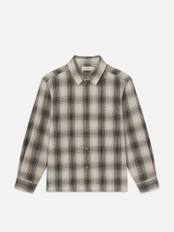 FRAME Baja Plaid Shirt in Dark Navy< Shirts