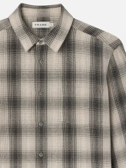 FRAME Baja Plaid Shirt in Dark Navy< Shirts