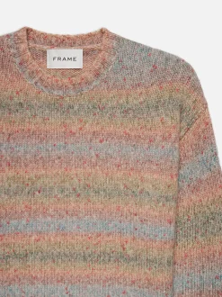FRAME Brushed Tweed Sweater in Soft Lavender Multi< Sweaters & Hoodies