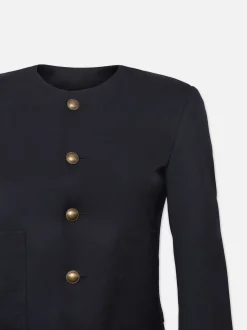 FRAME Button Front Jacket in<Women Jackets & Coats