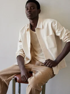 FRAME Canvas Workwear Pant in Dusty Khaki< Straight