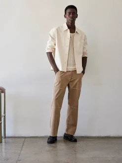 FRAME Canvas Workwear Pant in Dusty Khaki< Straight