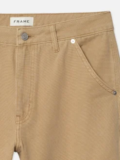 FRAME Canvas Workwear Pant in Dusty Khaki< Straight