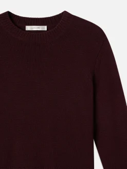 FRAME Cashmere Clean Crew in Deep Burgundy<Women Sweaters