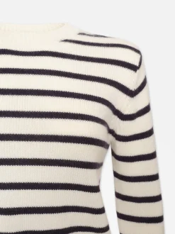 FRAME Cashmere Clean Crew in Navy Multi<Women Sweaters