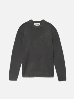 FRAME Cashmere Crewneck Sweater in Charcoal Grey< Sweaters & Hoodies