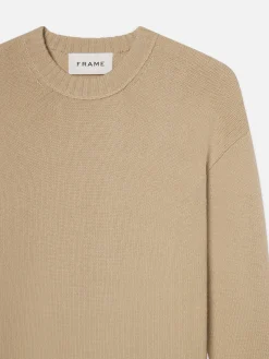 FRAME Cashmere Crewneck Sweater in Sand Beige<Women Sweaters|Sweaters & Hoodies