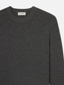 FRAME Cashmere Crewneck Sweater in Dark Grey< Sweaters & Hoodies