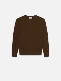 FRAME Cashmere Crewneck Sweater in Dark Camel< Sweaters & Hoodies