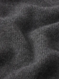 FRAME Cashmere Gathered Sweater in Dark Gris Heather<Women Sweaters