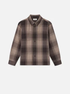 FRAME Chunky Plaid Shirt in Brown Plaid< Shirts