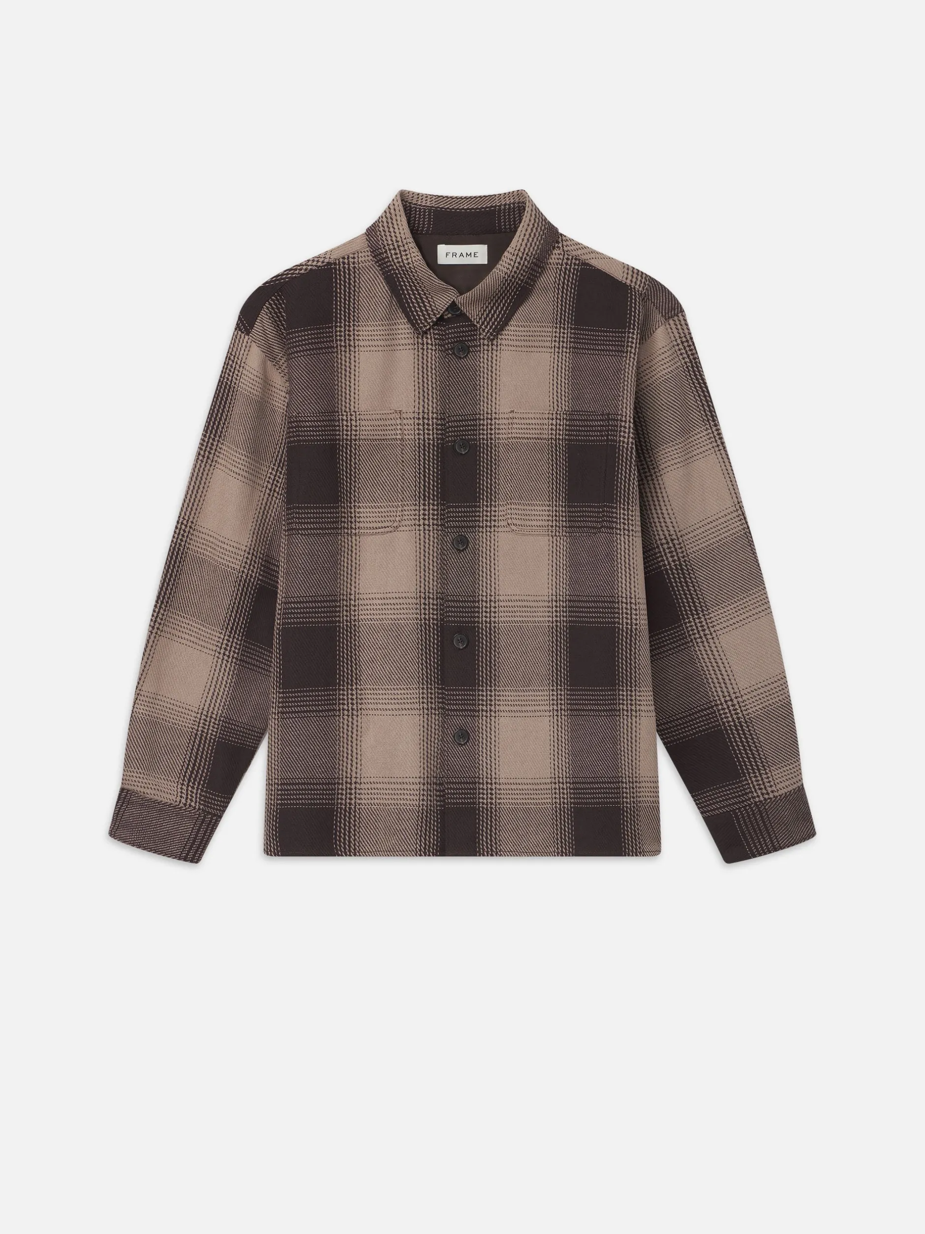 FRAME Chunky Plaid Shirt in Brown Plaid< Shirts