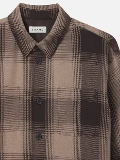 FRAME Chunky Plaid Shirt in Brown Plaid< Shirts