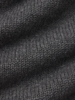 FRAME Chunky V-Neck Sweater in Charcoal Heather<Women Sweaters
