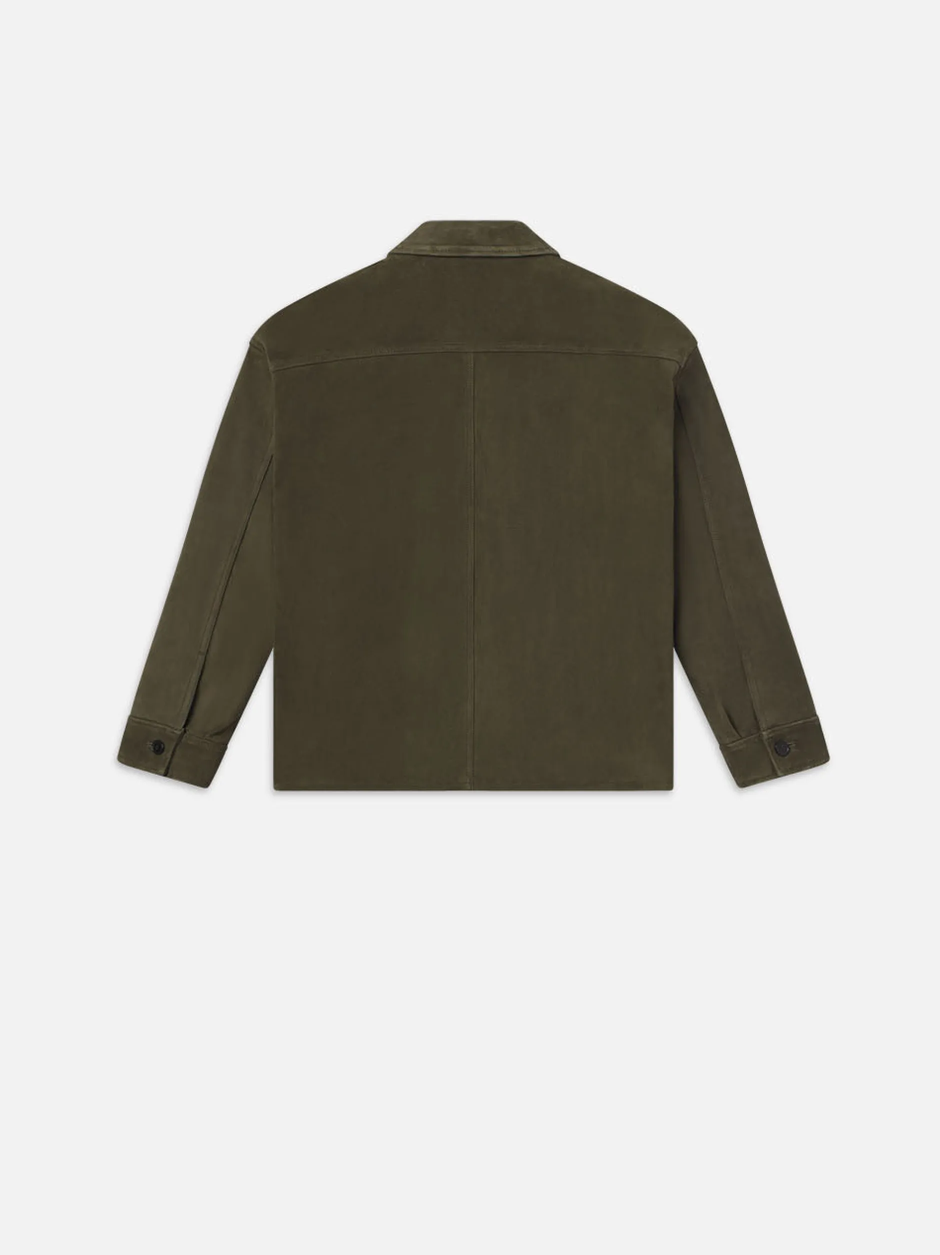 FRAME Clean Suede Jacket in Dark Olive< Leather & Suede|Jackets & Coats