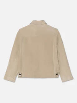 FRAME Clean Suede Jacket in Smoke Beige< Leather & Suede|Jackets & Coats