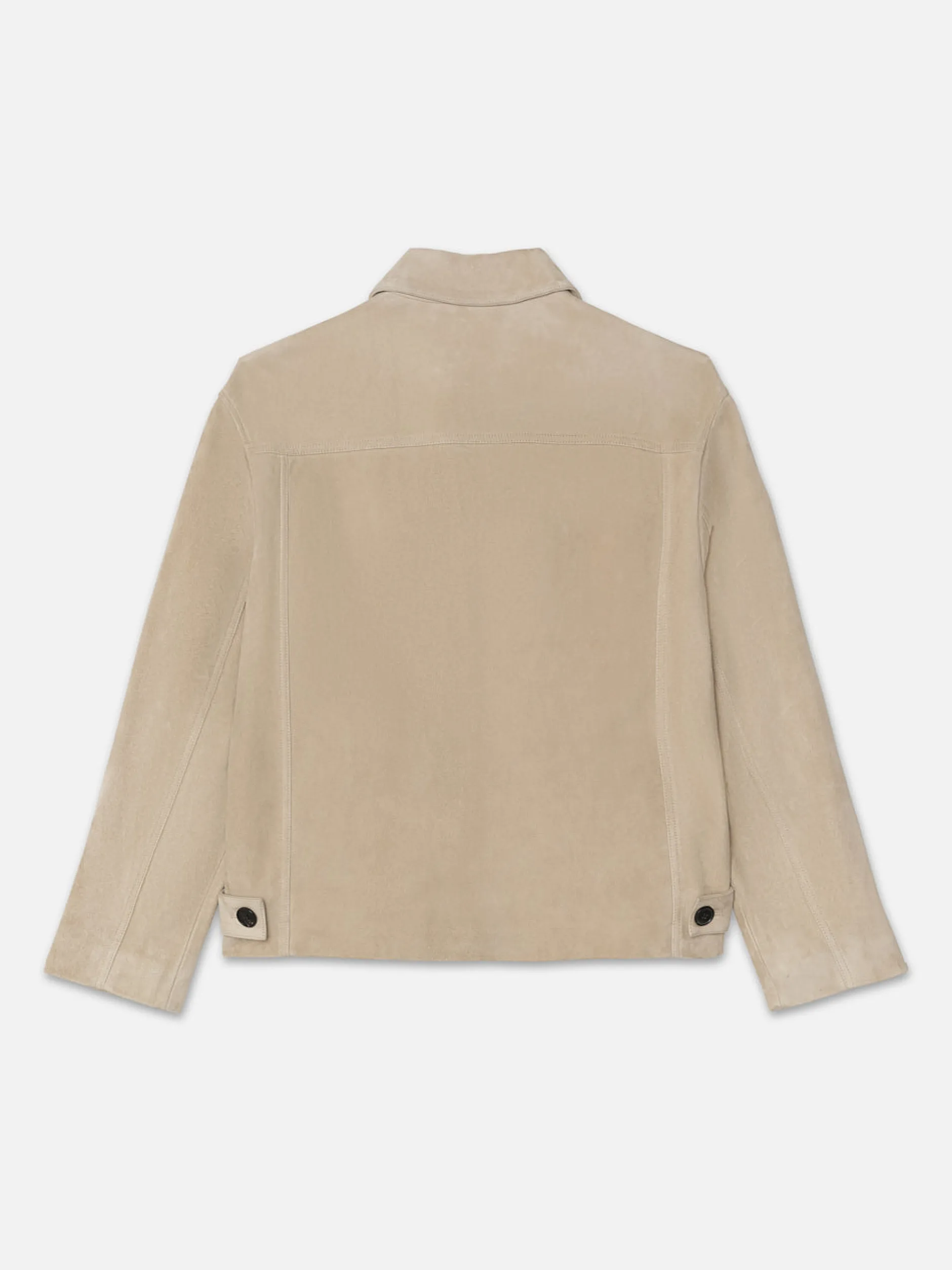 FRAME Clean Suede Jacket in Smoke Beige< Leather & Suede|Jackets & Coats