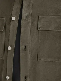FRAME Clean Suede Shirt in< Leather & Suede|Shirts