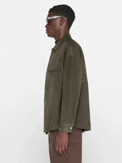 FRAME Clean Suede Shirt in< Leather & Suede|Shirts