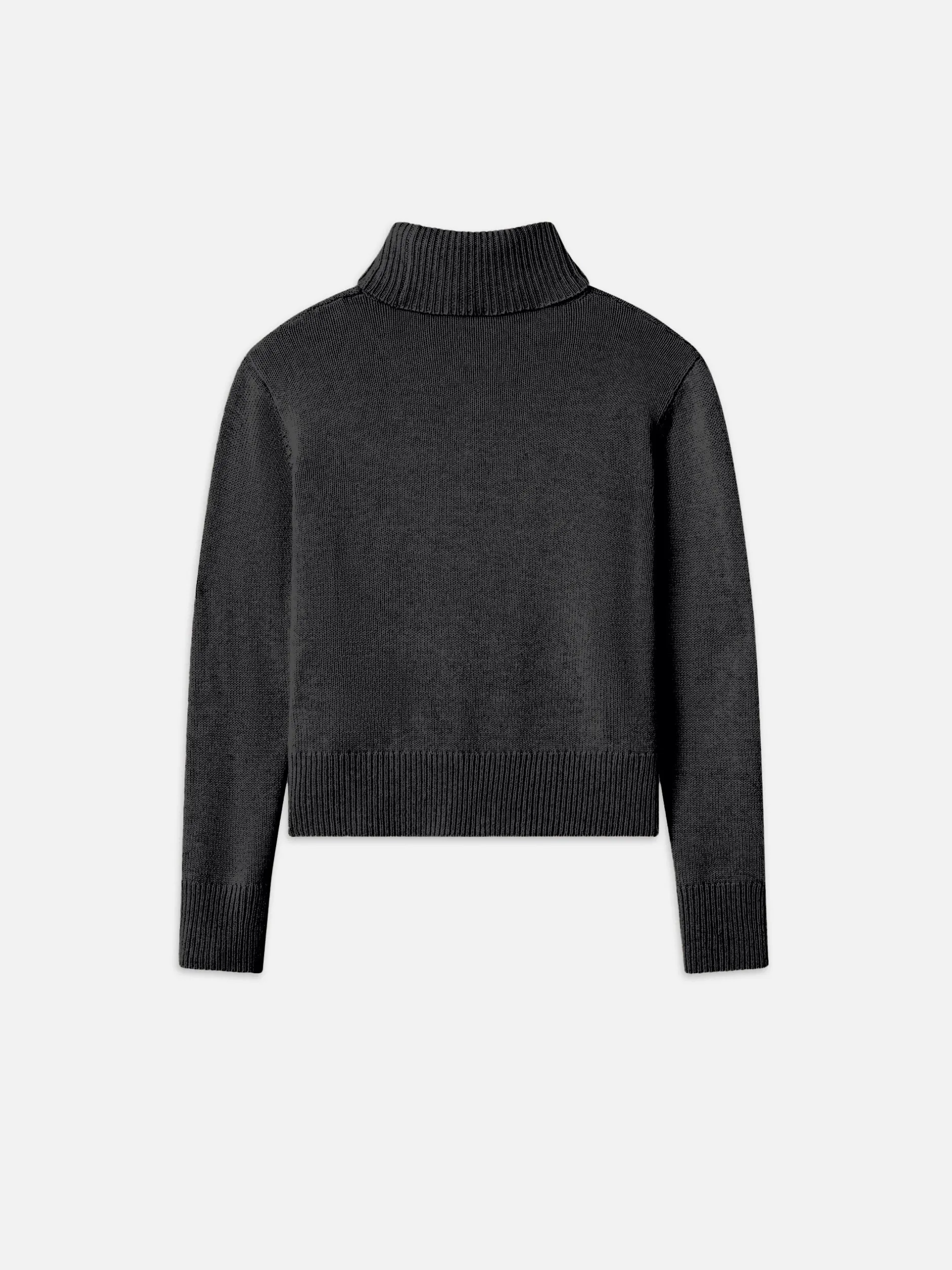 FRAME Clean Turtleneck Sweater in Charcoal Heather<Women Sweaters