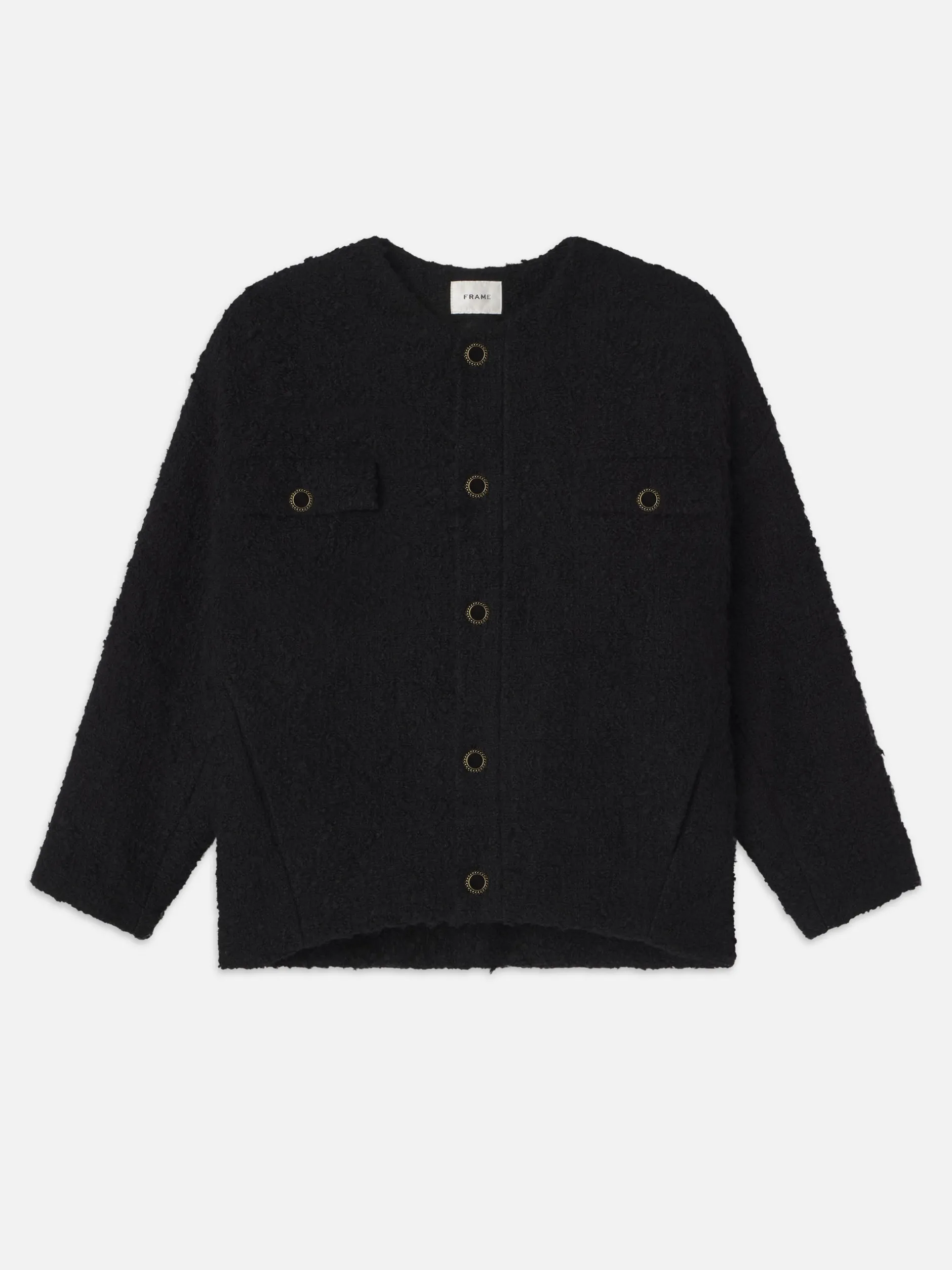 FRAME Cocoon Short Coat in Black Multi<Women Jackets & Coats