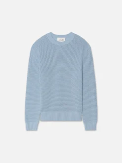 FRAME Cotton Blend Sweater in Light Blue< Sweaters & Hoodies