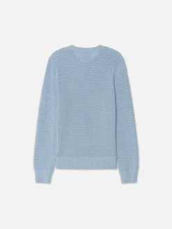 FRAME Cotton Blend Sweater in Light Blue< Sweaters & Hoodies