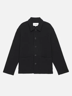 FRAME Crochet Jacket in Ash Black< Jackets & Coats