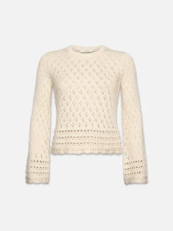 FRAME Crochet Knit Top in<Women Sweaters