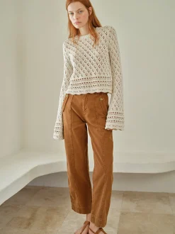FRAME Crochet Knit Top in<Women Sweaters