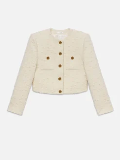 FRAME Cropped Button Front Jacket in<Women Jackets & Coats