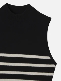 FRAME Cropped Cashmere Mockneck in Black Multi<Women Tops & Blouses|Sweaters