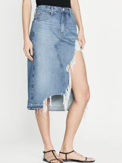 FRAME Deconstructed Fray Hem Skirt in<Women Skirts & Shorts