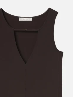 FRAME Deep V Tank in Chocolate Brown<Women Tanks & Tees