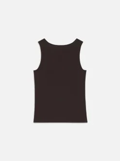 FRAME Deep V Tank in Chocolate Brown<Women Tanks & Tees