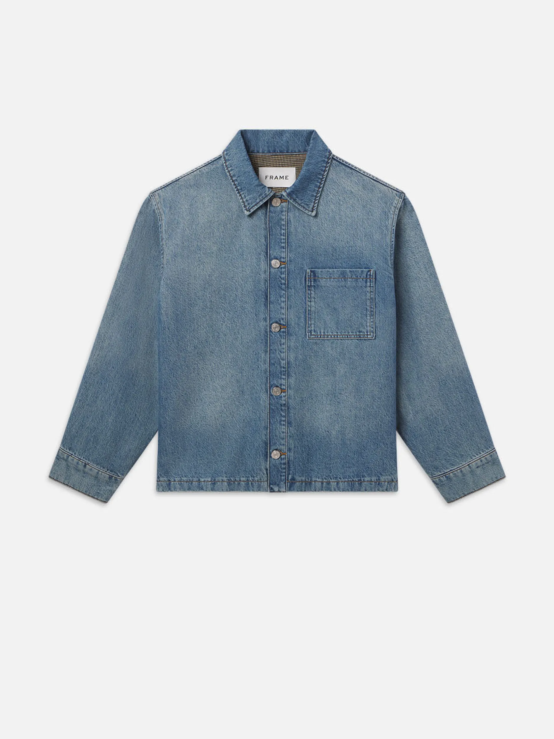 FRAME Denim Shirt Jacket in< Denim Jackets|Denim Shirts