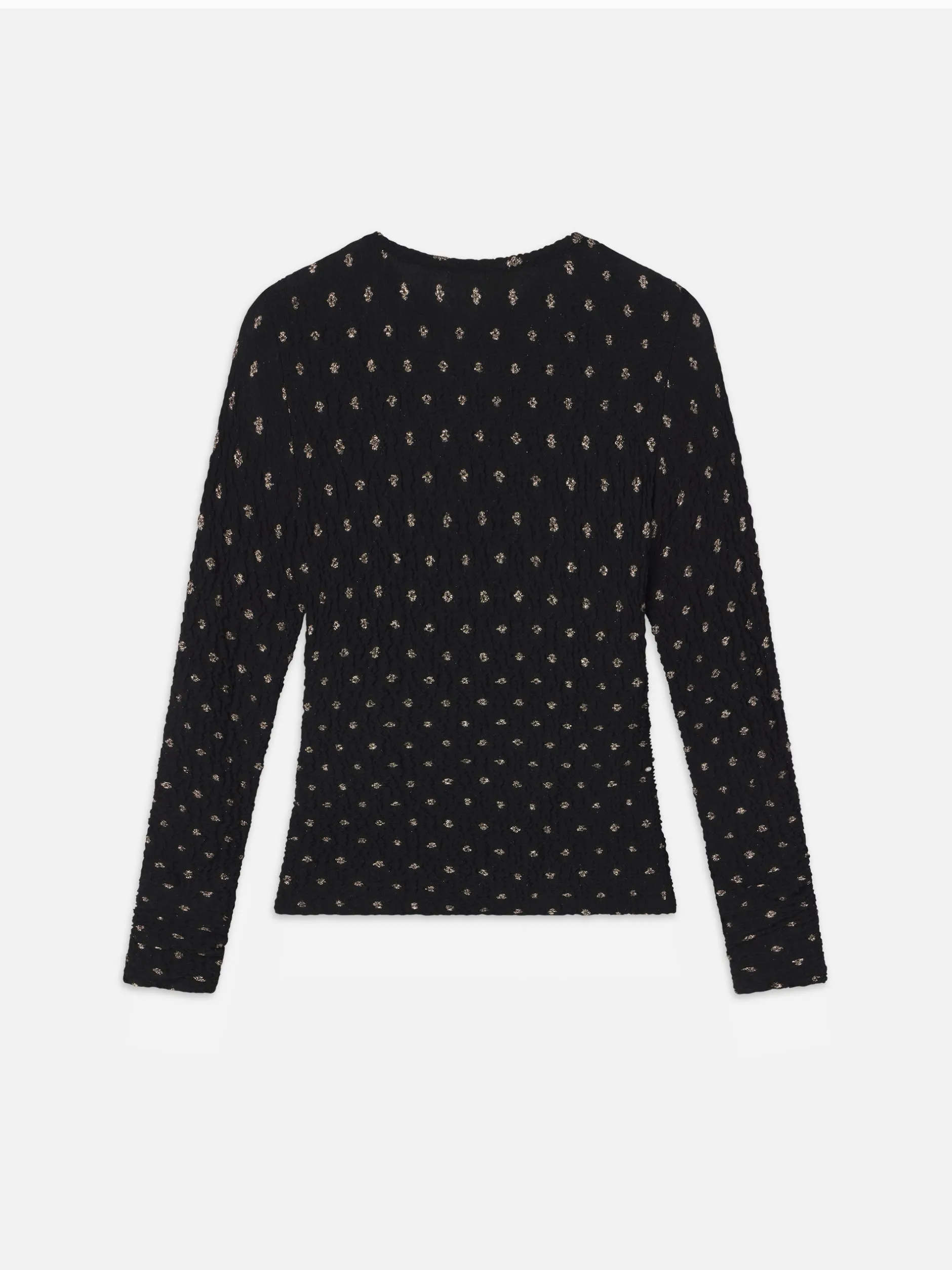 FRAME Dotted Stretch Mesh Top in Black Multi<Women Tops & Blouses