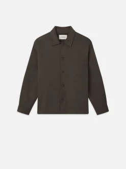 FRAME Double Face Shirt Jacket in Dark Taupe< Jackets & Coats