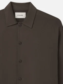 FRAME Double Face Shirt Jacket in Dark Taupe< Jackets & Coats