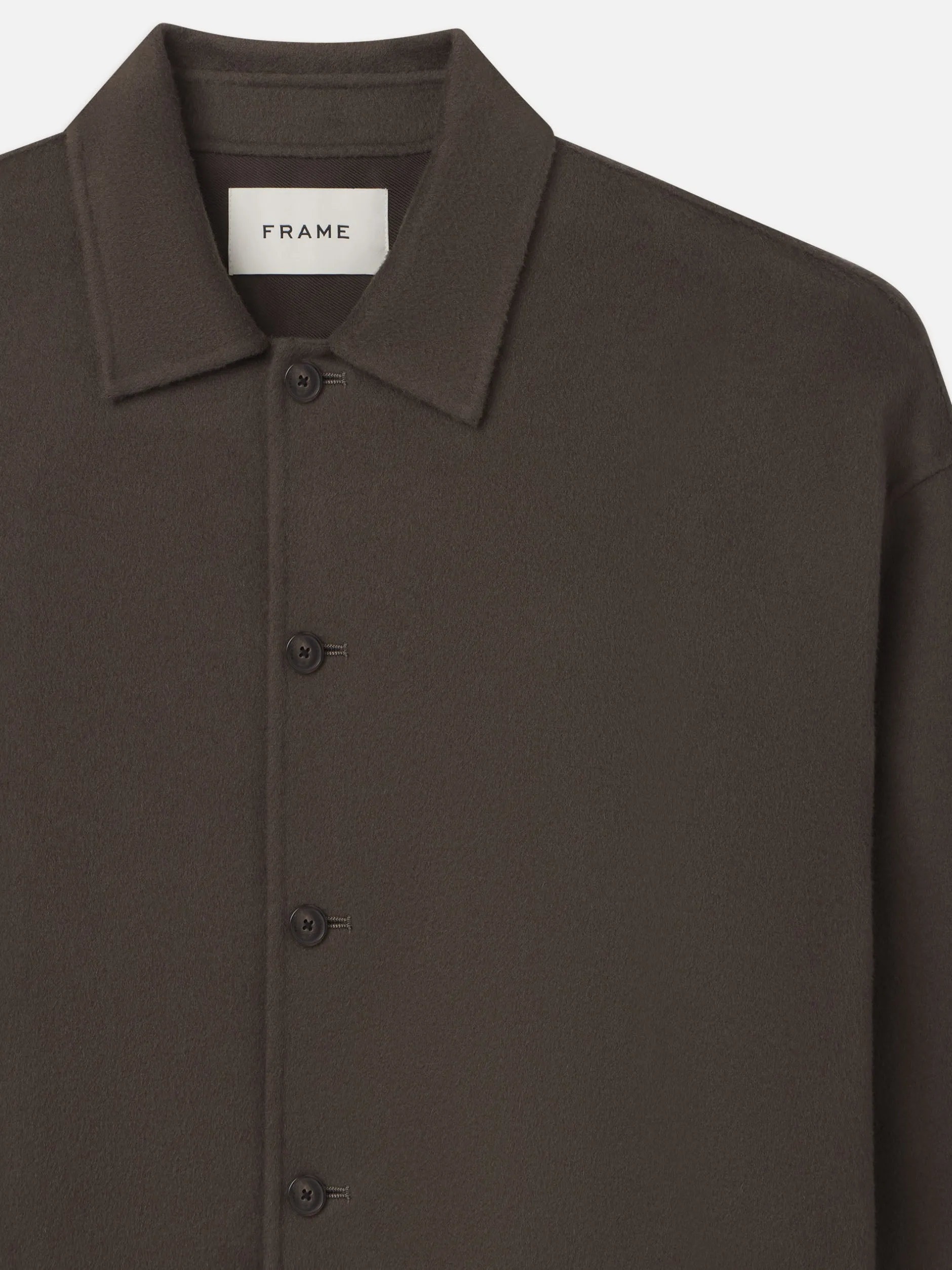 FRAME Double Face Shirt Jacket in Dark Taupe< Jackets & Coats