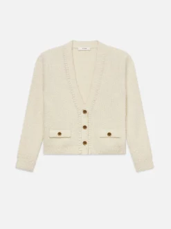 FRAME Double Pocket Cropped Cardi in<Women Sweaters