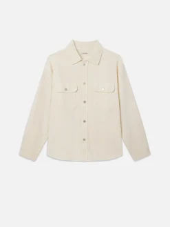 FRAME Double Pocket Overshirt in< Denim Shirts|Shirts