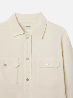 FRAME Double Pocket Overshirt in< Denim Shirts|Shirts