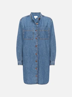 FRAME Double Pocket Shirt Dress in Boy Blue<Women Dresses & Jumpsuits
