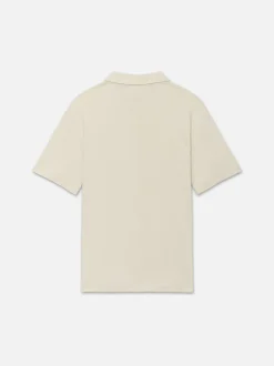 FRAME Duo Fold Polo in White Canvas< Tees & Polos