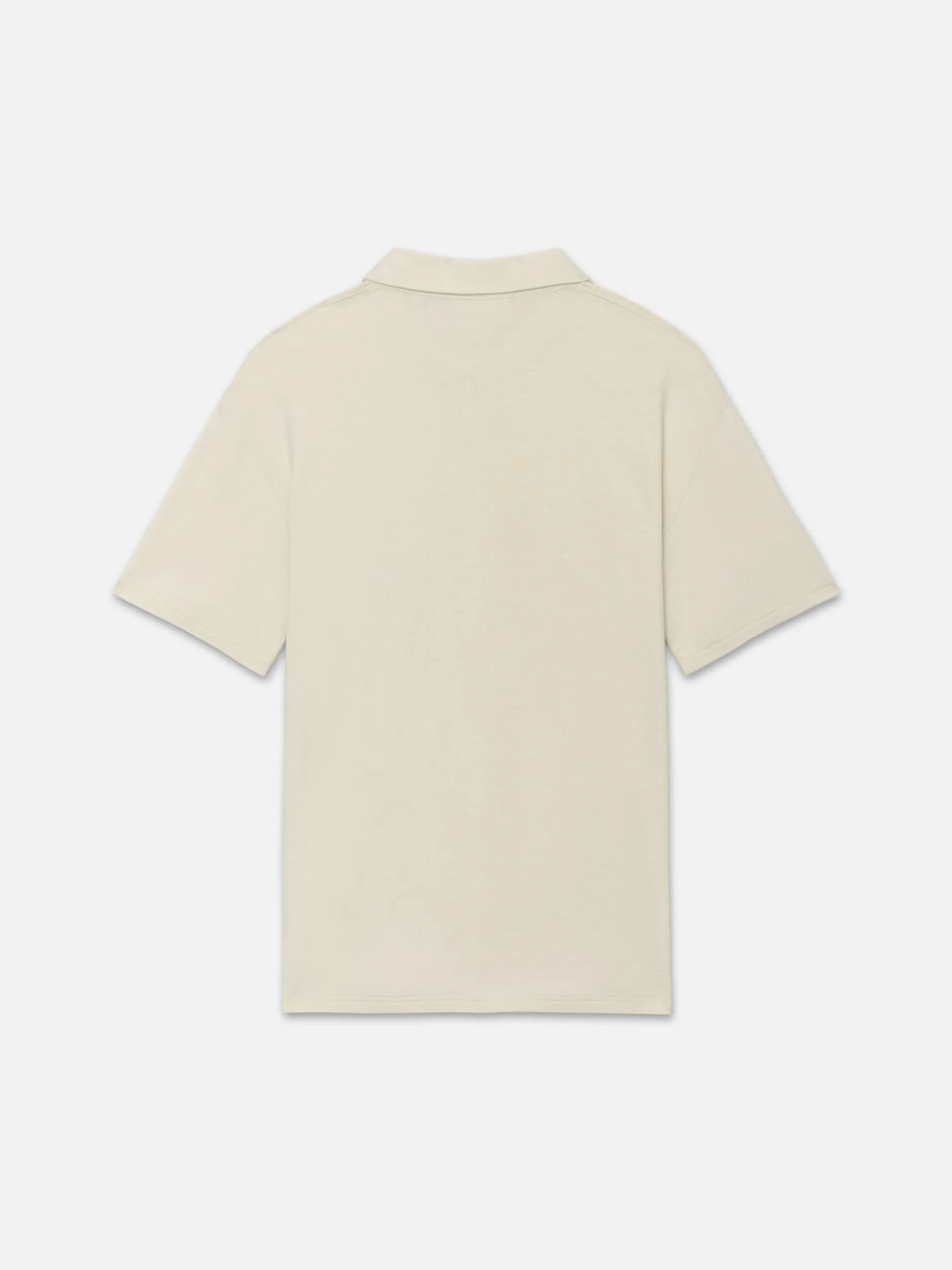 FRAME Duo Fold Polo in White Canvas< Tees & Polos
