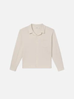 FRAME Duo Fold Relaxed Shirt in White Sand< Shirts