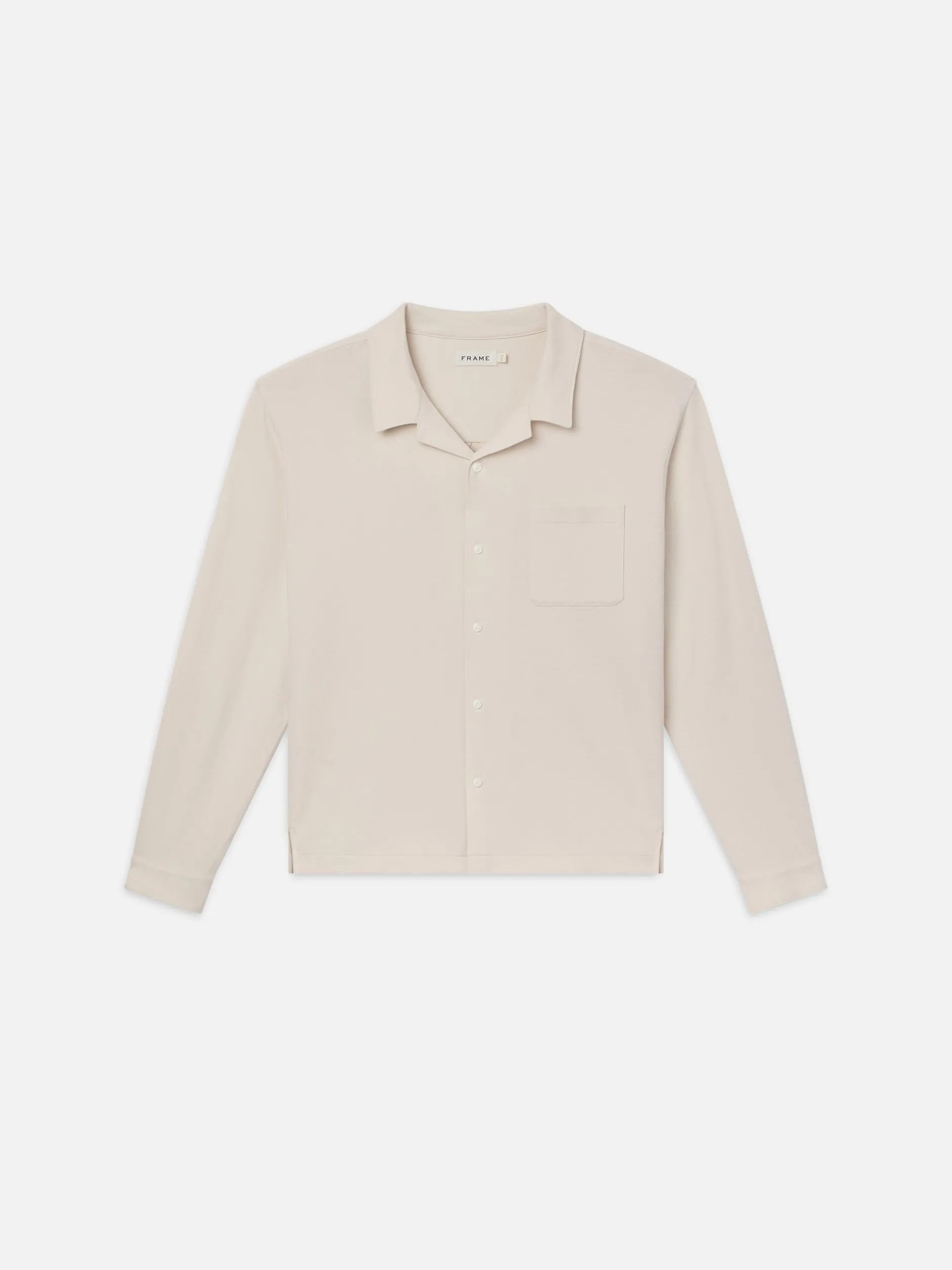 FRAME Duo Fold Relaxed Shirt in White Sand< Shirts