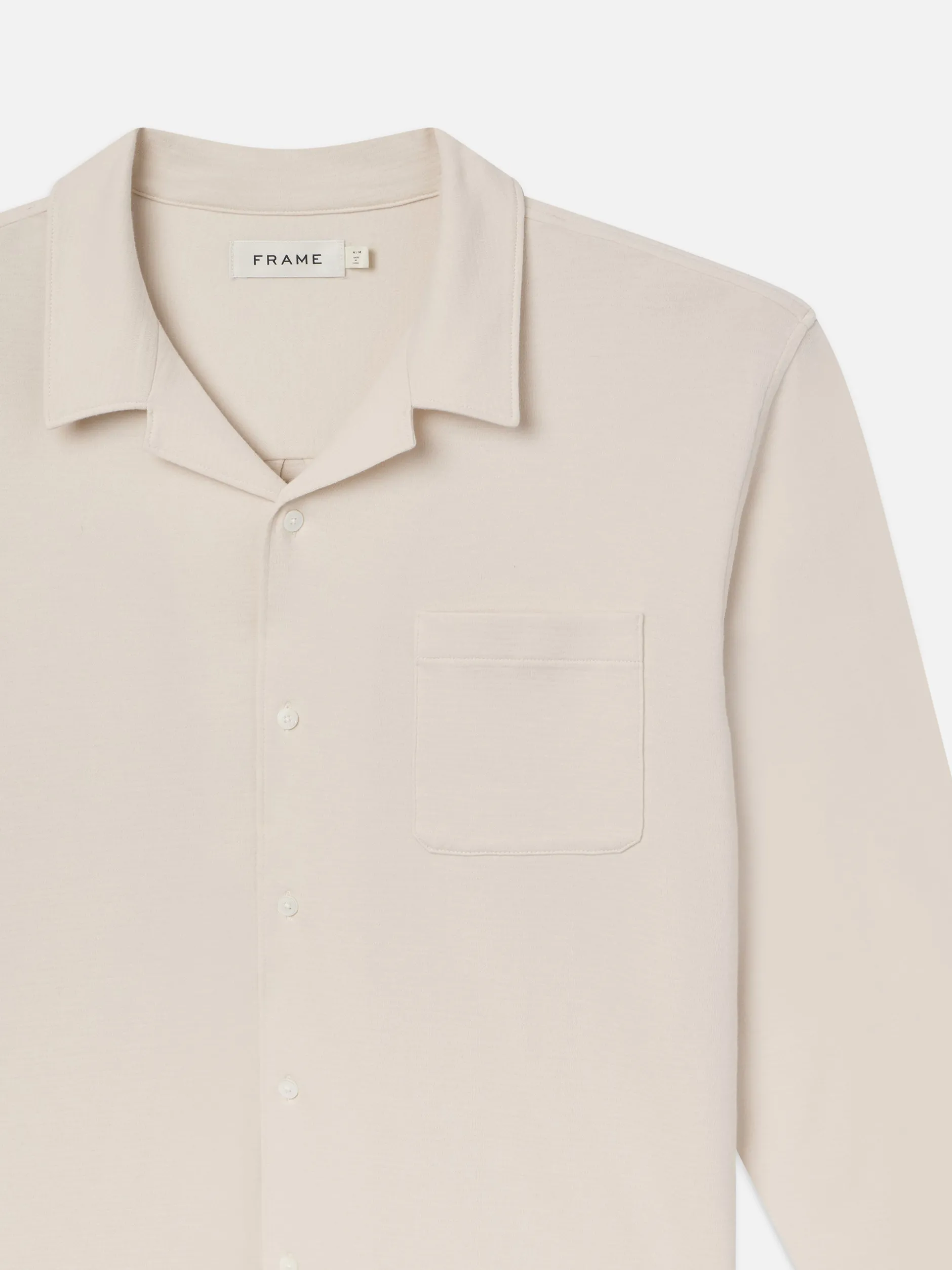 FRAME Duo Fold Relaxed Shirt in White Sand< Shirts